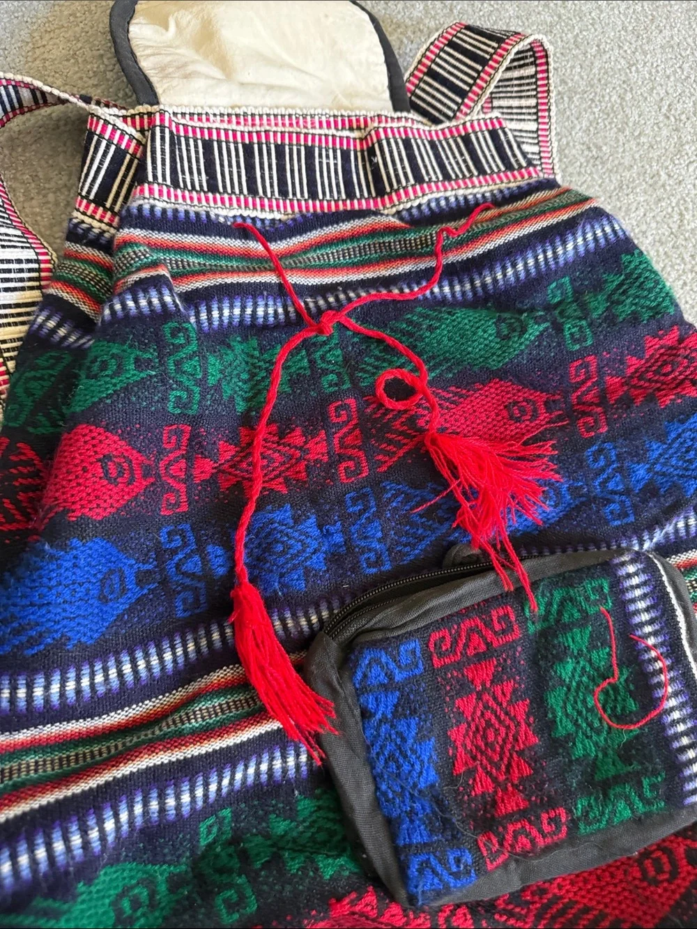 Bohemian Multicolor Woven Backpack